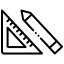 Blyant og lineal
